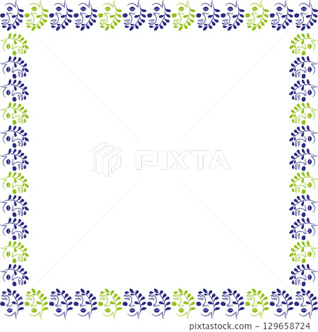 Woman face with leaves frame. Vector woman fashion frame for text. Simple template element for design Woman face with leaves frame. Vector woman fashion frame for text. Simple template element for design 129658724