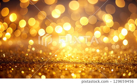 Golden bokeh background material 129659456
