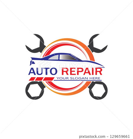 Auto Repairing Logo Vector. Automotive and Transportation Logo template Auto Repairing Logo Vector. Automotive and Transportation Logo template 129659661