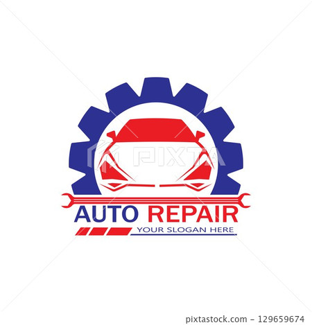 Auto Repairing Logo Vector. Automotive and Transportation Logo template 129659674