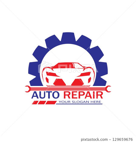 Auto Repairing Logo Vector. Automotive and Transportation Logo template 129659676
