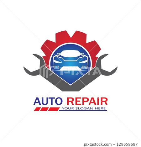 Auto Repairing Logo Vector. Automotive and Transportation Logo template 129659687
