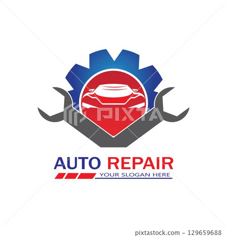 Auto Repairing Logo Vector. Automotive and Transportation Logo template 129659688