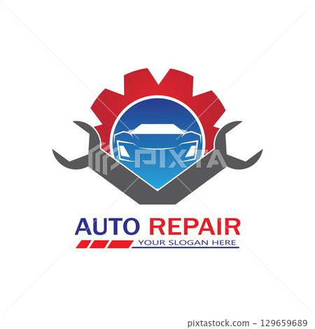 Auto Repairing Logo Vector. Automotive and Transportation Logo template Auto Repairing Logo Vector. Automotive and Transportation Logo template 129659689