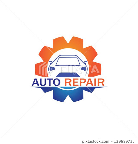 Auto Repairing Logo Vector. Automotive and Transportation Logo template 129659733