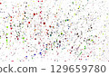 Abstract pattern of colorful splashes of watercolor paint on white background, festive splash of paint with bright, dynamic energy. High quality photo 129659780
