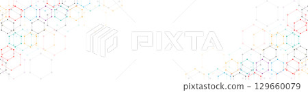 Abstract background and geometric pattern with hexagons for banner design or header. Abstract background and geometric pattern with hexagons for banner design or header. 129660079