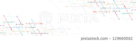 Website header or banner design template. Abstract technology background with arrows and lines. Website header or banner design template. Abstract technology background with arrows and lines. 129660082