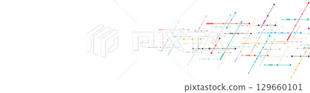 Website header or banner design template. Abstract technology background with arrows and lines. Website header or banner design template. Abstract technology background with arrows and lines. 129660101