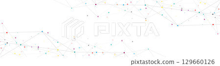 Website header or banner design with abstract polygonal background and connecting dots and lines. Global network connection. Digital technology with plexus background and space for your text. Website header or banner design with abstract polygonal background and connecting dots and lines. Global network connection. Digital technology with plexus background and space for your text. 129660126