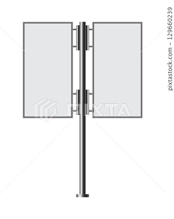 Poster Display Stand Mock up. Vector illustration 129660239