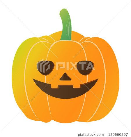 Halloween pumpkin vector illustration Cute autumn illustration material 129660297
