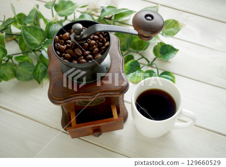 coffee grinder coffee beans beans coffee beans coffee cup coffee grinder coffee beans beans coffee beans coffee cup 129660529