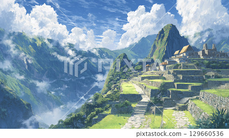 Machu Picchu, the ancient city floating in the sea of clouds 129660536
