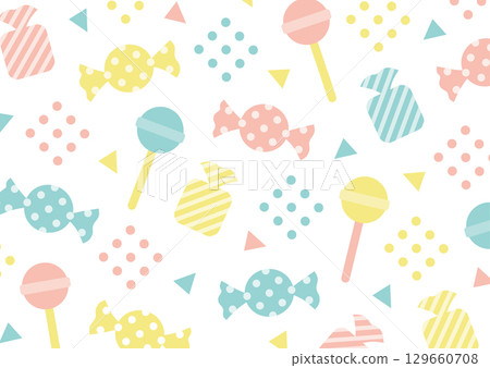 彩色糖果流行圖案 彩色糖果流行圖案 129660708