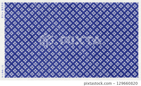 Chiyogami paper made of Japanese paper with a print-style depiction of the traditional Japanese "Kanoko" tie-dyeing technique 129660820