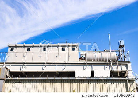 Factory equipment: cubicles and water tanks Factory equipment: cubicles and water tanks 129660942