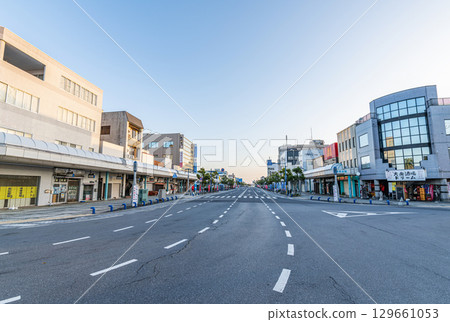 千葉縣銫子市：站前商店街（Symbol Road）的街景 129661053