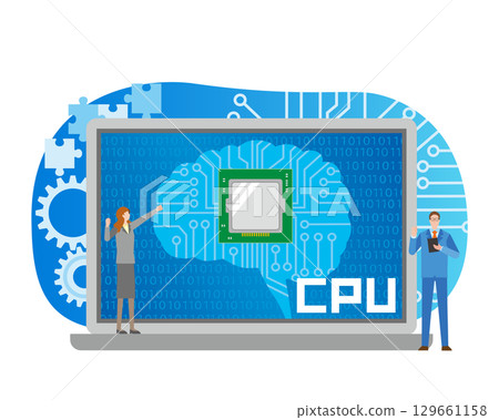 PC part CPU image illustration 129661158