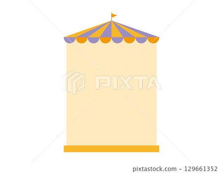 簡單可愛的馬戲團帳篷框架(垂直)萬聖節 簡單可愛的馬戲團帳篷框架(垂直)萬聖節 129661352