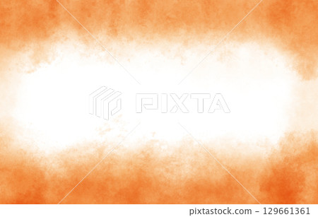橘色水彩框架背景 129661361