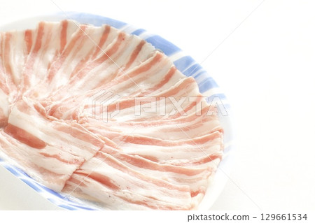 Pork slices for shabu-shabu Pork slices for shabu-shabu 129661534