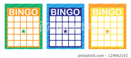 Bingo card blank lotto template, board game background grid, Vintage empty game ticke for numbers. Layout, Lottery ticket, lotto game template, bingo cards symbol outline silhouette isolated on white 129662102
