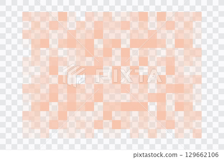 Pixel censor blur mosaic effect on transparent background. Pixelated texture bar hide skin. Privacy square content.  129662106