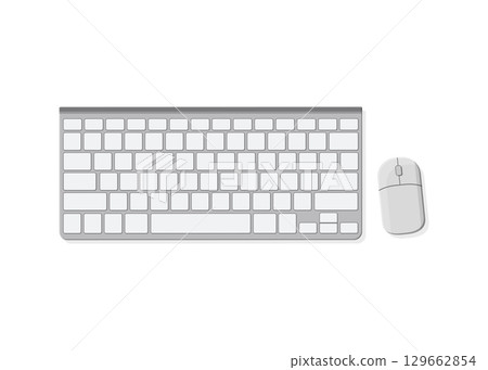 Modern Keyboard and mouse isolated on a white background Flat style illustration stock illustration Modern Keyboard and mouse isolated on a white background Flat style illustration stock illustration 129662854
