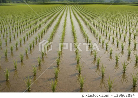 稻田，插秧後，插秧，五月，六月 129662884