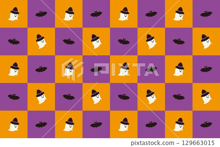 Cute checkered pattern background illustration for Halloween Cute checkered pattern background illustration for Halloween 129663015