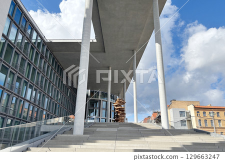 Entrance hall of the Marie Elisabeth Lüders House in the government district of Berlin, Germany 129663247