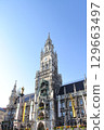 Spectacular view of Munich's Town Hall from Marienplatz 129663497
