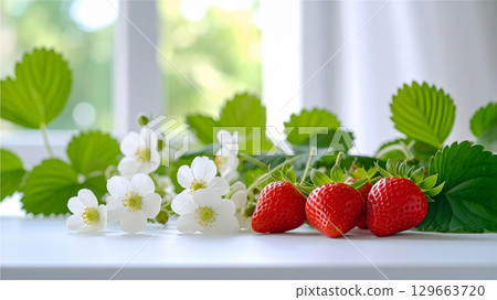 Fresh strawberries 129663720