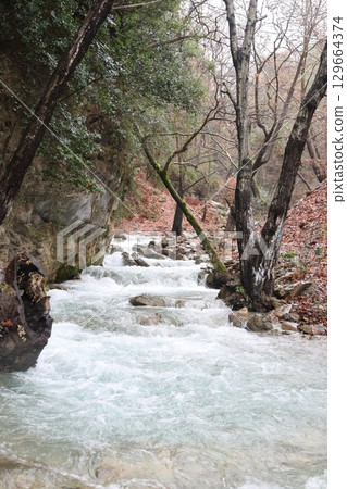 Flowing river landscape. High quality photo 129664374