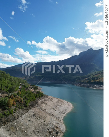 4k drone view of the canyon. High quality photo 4k drone view of the canyon. High quality photo 129664577