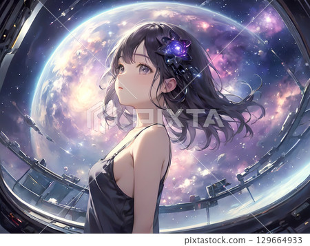 近未來世界充滿神秘氣息的女性 129664933