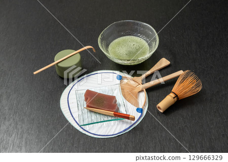 Mizuyokan, a traditional Japanese summer sweet 129666329