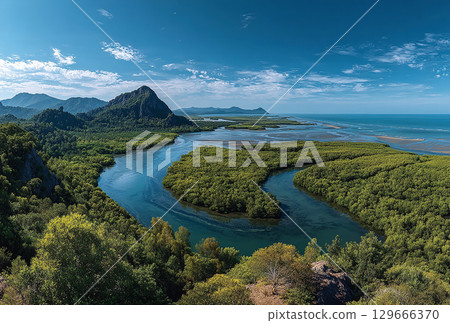 Aerial view of nature 129666370