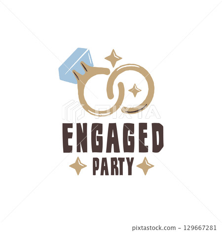 Engaged Ring Logo Engaged Ring Logo 129667281