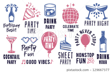 Party Celebration Logo 129667377