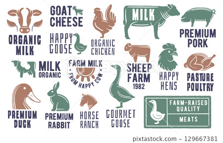 Farm Product Logos 129667381