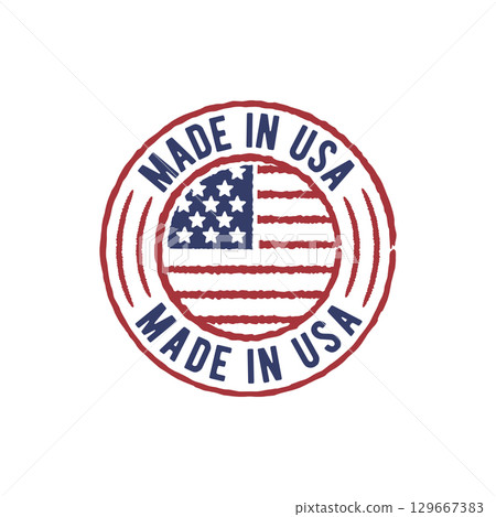 Made In USA Stamp Logo Made In USA Stamp Logo 129667383