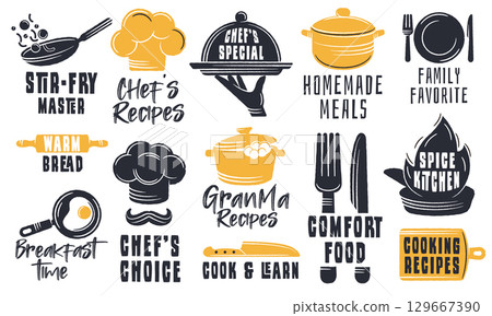 Cooking Logos Set 129667390