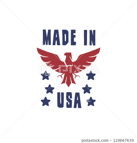 Made In USA Eagle Logo 129667639