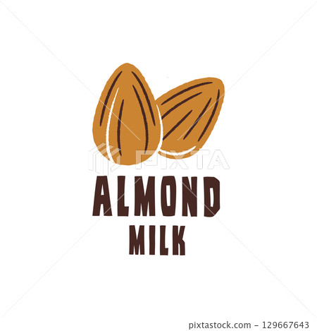 Almond Milk Logo 129667643