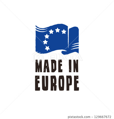 Made In Europe Flag Logo Made In Europe Flag Logo 129667672