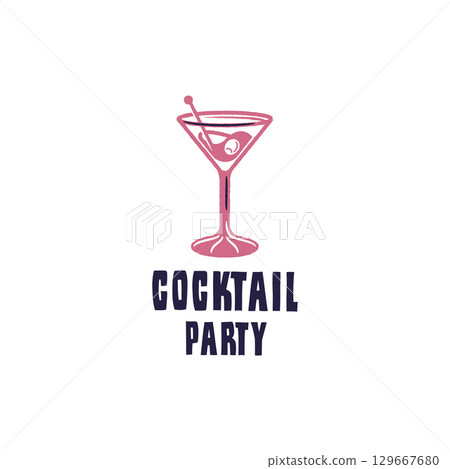 Cocktail Party Logo 129667680