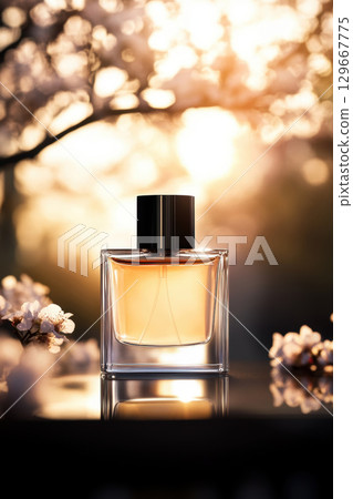 paris perfume bottle background effect closeup paris perfume bottle background effect closeup 129667775