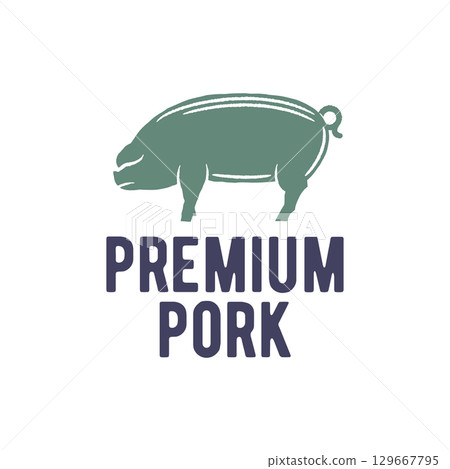 Premium Pork Logo 129667795